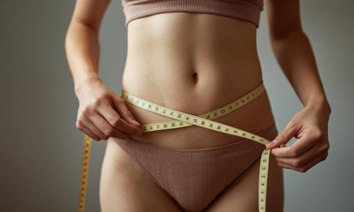 photo d'une femme qui mesure sa taille (2)